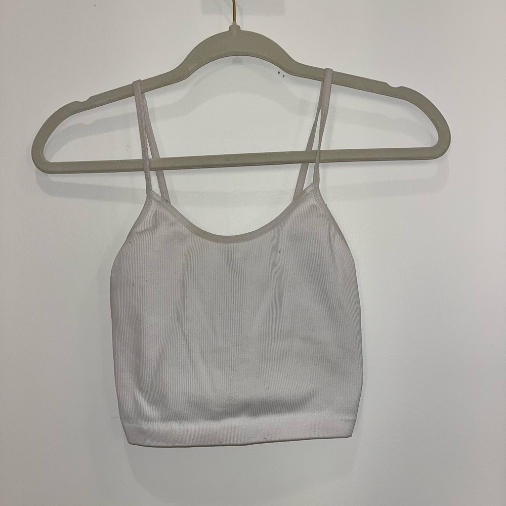 white bra tank